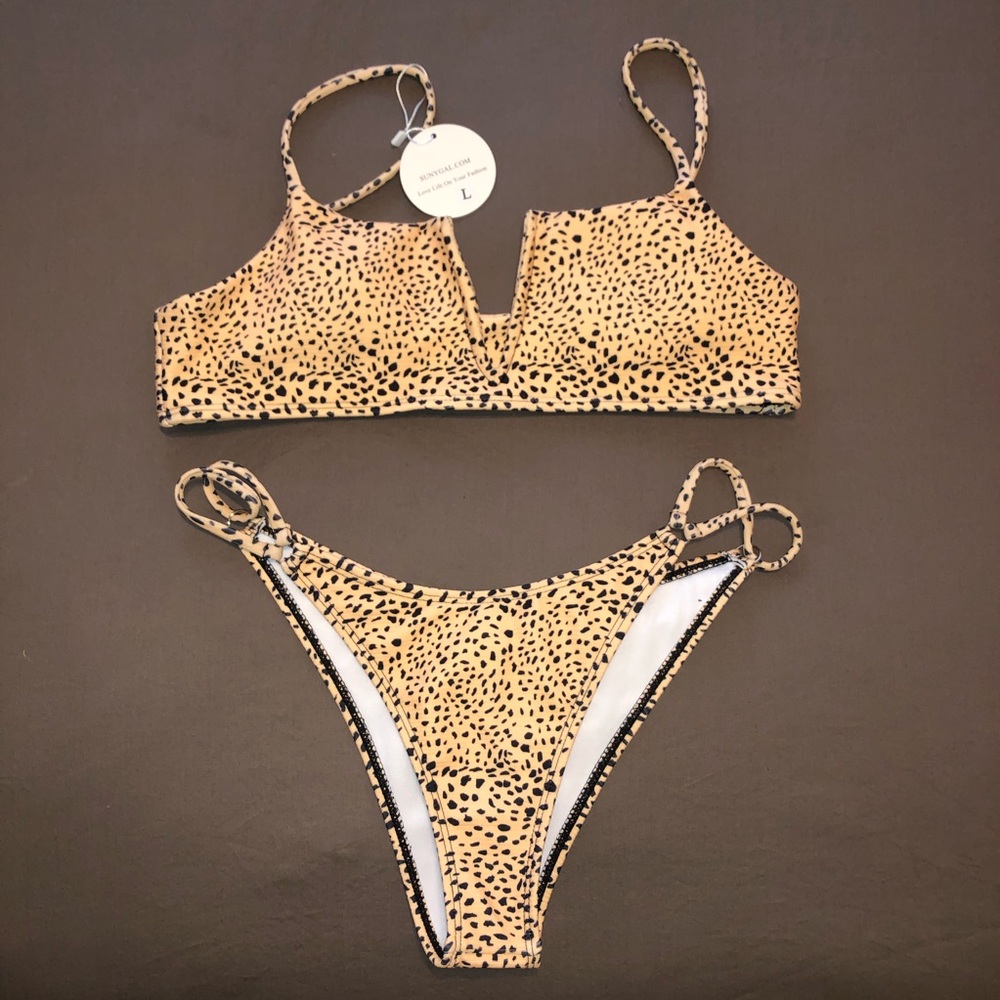 Sunygal Animal Print Bikini NWT